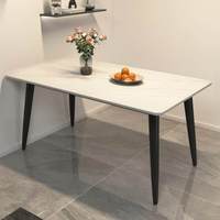 Modernes Luxus-Esszimmermöbel-Set mit Stühlen und Rechteckigem Nordischem Sinterstein-Esstisch