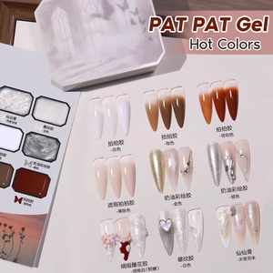Hanyi más nuevo 2G efecto degradado Patpat Ombre aplaudir pintura uñas Gel polaco Etiqueta Privada lámpara LED fuente Gel uñas - Product Image 2
