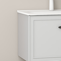 Offre Spéciale de haute qualité avec vanité en céramique blanche Armoires de salle de bain de style moderne à vendre Éclairage de vanité de salle de bain