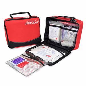 Firstar Bolsa de emergencia portátil para el hogar con suministros Set Bolsas Botiquín médico Botiquín de primeros auxilios rojo para acampar al aire libre - Product Image 1