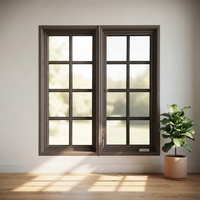 Fenêtre à battant manuelle Penjoy, cadre composite bois-aluminium, ouverture vers l'extérieur pour appartement et immeuble résidentiel