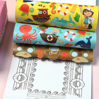 Livres d'autocollants origami colorés en gros, Kits d'autocollants à colorier sur le thème des pirates de la mer pour enfants, Récompenses pour la salle de classe et fournitures pour enseignants