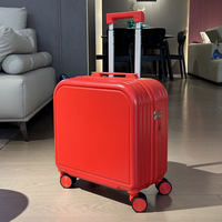 Valise à roulettes légère et compacte pour homme et femme, 18 pouces, avec serrure à combinaison, ensemble de bagages de voyage
