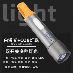 Lampe torche XINSITE SD-840 en alliage d'aluminium, rechargeable par Type-C, zoom portable - Product Image 1
