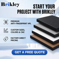 Panneaux stratifiés phénoliques HPL décoratifs Brikley, très demandés, 12 mm, pour plans de travail de comptoirs, à prix avantageux