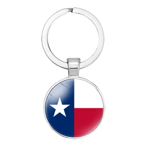 Llavero con Colgante de la Bandera de Texas de EE. UU. de Alta Calidad, Llavero con Colgante de Piedra Preciosa - Product Image 1