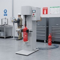 Machine de serrage et de desserrage de vannes d'extincteurs à CO2 avec couple réglable, construction en acier et laiton