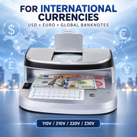 Détecteur de billets portable UV DC-11, machine de vérification de devises multiples commutable, détection de contrefaçon pour les marchés mondiaux
