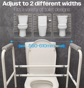 Cadre de toilette réglable en taille, robuste et stable, pour personnes âgées, femmes enceintes et patients post-opératoires - Product Image 6