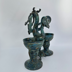 Vermilion kuş Rosefinch kupası yüzük zarif bronz Metal zanaat ayırt edici gaga hassas yüzey desenleri vitrin Superb - Product Image 6