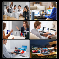 2.5K Portable Monitor with Dual 16 inch Laptop Screen Extender 16:10 Triple Monitor for Gaming Computer PC Plug and Play