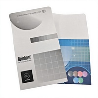 Emballage cadeau personnalisé pour lentilles optiques, enveloppe portefeuille, papier d'art 157 g/m², 9x9 cm, estampage à chaud doré, impression en relief, logo personnalisé