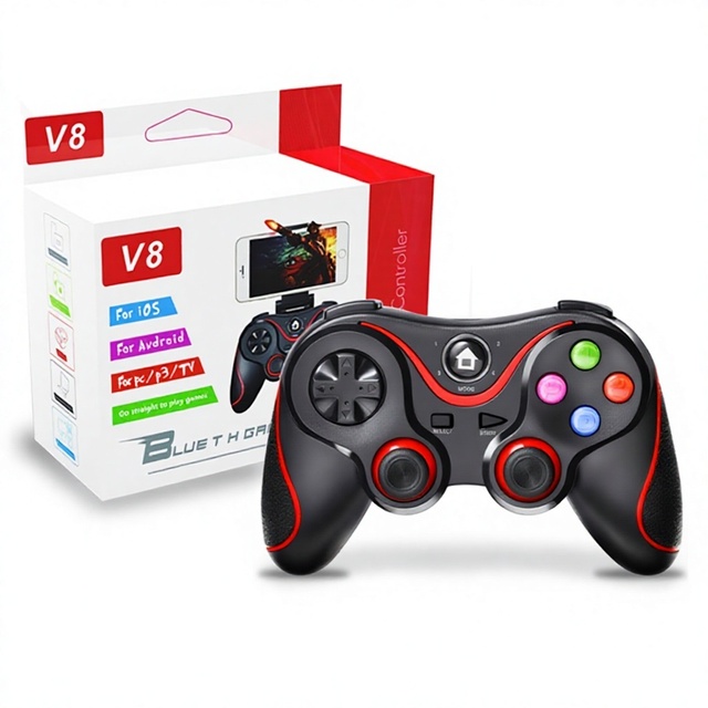 V8 Wireless Mobile Phone Game Handle for IOS Android Switch with Multi-Function ABS Material