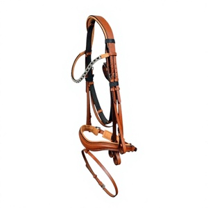 Bride de cheval en cuir de luxe sur mesure, style anglais, faite à la main, avec frontale personnalisable en couleur et taille, 2x3x2m-Cob Full - Product Image 2
