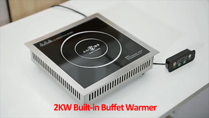 Căng tin nhà hàng điện năng thấp sưởi ấm liên tục được xây dựng trong 2000W Bếp cảm ứng Ấn Độ tự chọn ấm hơn chafer chafing món ăn - Product Image 4