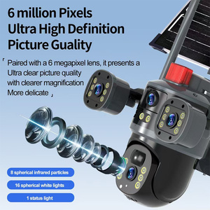 Wistino fotocamera solare a tre lenti a colori per visione notturna allarme di rilevamento del movimento Eseecloud telecamera di sicurezza solare - Product Image 5