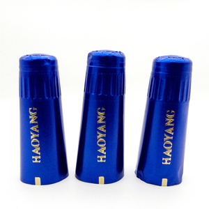 Bouchon de bouteille de champagne coloré en gros 34*120mm Capsule en aluminium taille logo personnalisé pour <span class=keywords><strong>vin</strong></span> mousseux - Product Image 2