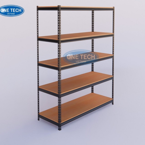 Estanterías/estanterías de 5 niveles sin tornillos, ajustables, con recubrimiento electrostático en polvo, en colores blanco, negro y veta de madera. - Product Image 5