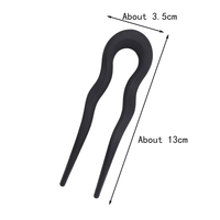 Fourchettes à cheveux en forme de U de 13cm pour femmes couleur unie mat surdimensionné queue de cheval épingle à cheveux Pc accessoires de cheveux pour femmes en forme de U