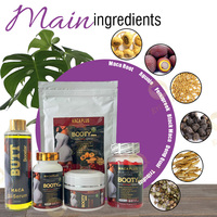 Kit d'agrandissement des fesses Booty Curve Aguaje Black Maca : Huile et Crème pour l'agrandissement des fesses et des hanches, et Capsules pour le lifting des fesses