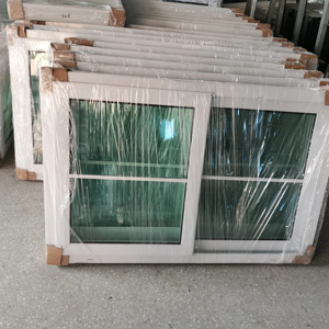 การออกแบบที่เรียบง่ายราคาถูกหน้าต่างบานเลื่อน upvc กระจกเดี่ยวพร้อมมุ้งกันยุงสําหรับบ้าน - Product Image 2