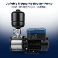 Pompe centrifuge multi-étages de surpression en acier inoxydable de haute qualité 1HP, débit de 5m³/h, hauteur de refoulement de 35m, entrée de 1-1/4 pouce, sortie de 1 pouce