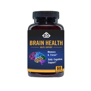 Complément alimentaire pour la santé du cerveau des adultes, mélange d'énergie et de vitamines pour la concentration mentale et la mémoire, 60 capsules - Product Image 1