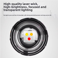 Lampe frontale zoomable haute puissance avec laser, lumière principale rouge, lumière arrière stroboscopique, bandeau réglable, pour randonnée et chasse