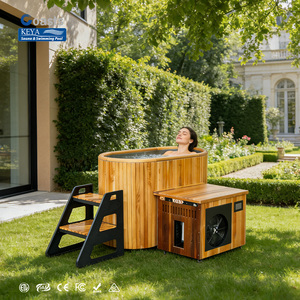 Bain froid extérieur pour 1 personne, avec système de refroidissement, pour thérapie et récupération, type tonneau - Product Image 1