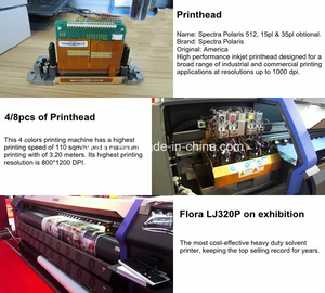 <span class=keywords><strong>Flora</strong></span> lj320p 3.2m lớn định dạng phim kỹ thuật số Vinyl máy in nhãn dán với với 4/6/8 Spectra ploaris đầu in - Product Image 3