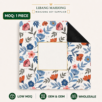 Tapis de Mahjong pour Club de Mahjong d'Halloween, motif floral, en caoutchouc, imperméable, antidérapant, épaissi, silencieux, housse de table personnalisée pour événement