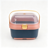 Boîte de rangement pour biberons avec plateau de drainage, poignée portable, anti-poussière, organisateur de sucettes et biberons pour bébés, vente en gros