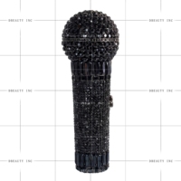 Pochette de soirée unique pour femme avec microphone en strass, sac à main scintillant pour soirée et fête
