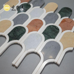 <span class=keywords><strong>Mosaico</strong></span> de <span class=keywords><strong>Piedra</strong></span> <span class=keywords><strong>Natural</strong></span> con Chorro de Agua, Azulejo de Pared con Reverso de <span class=keywords><strong>Malla</strong></span> y Colores Mezclados - Product Image 4