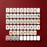 Set Mahjong Amerika Premium Fire + Fortune 160 Ubin 2-Lapisan Ukiran Miss Pearl Mahjong Natal