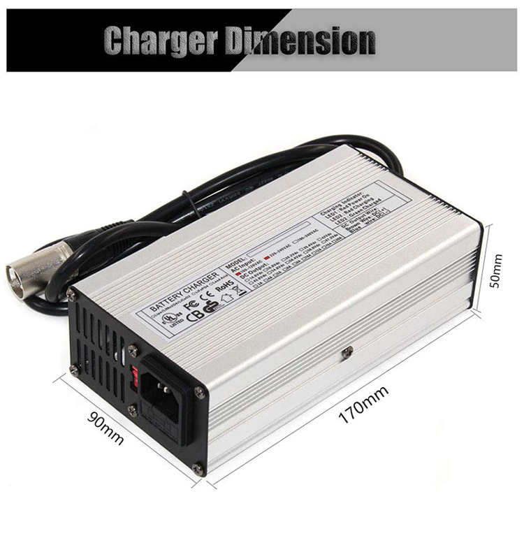 Lithium Ion Battery Charger 12.6V 29.4V 42V 54.6V 67.2V 84V 2A 3A 5A 6A 10A 20A Charger for Li-ion Battery 24V 36V 48V 60V 72V