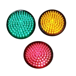 waterproof 12 inches red yellow green color led traffic light module with polycarbonate light lens