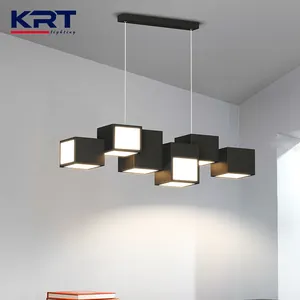 Hot Sell Metal Shade Nordic Ceiling Design Electrical Moderne Suspendu Noir Led Luminaire