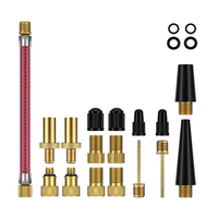MAXFORD 21Pcs Pompe à bille Aiguille DV SV AV Valve Adaptateur Bike Presta Schrader Valve Adaptors