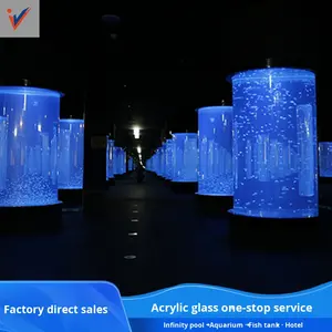 Acryl <span class=keywords><strong>aquarium</strong></span>, ornamentale visvijver, groot cilindrisch ecologisch design, geschikt voor hotels - Product Image 2