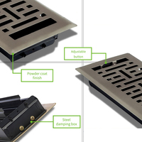 Grille de retour d'air de plafond de registre de plancher de ventilation d'air de galvanisation d'OEM à vendre