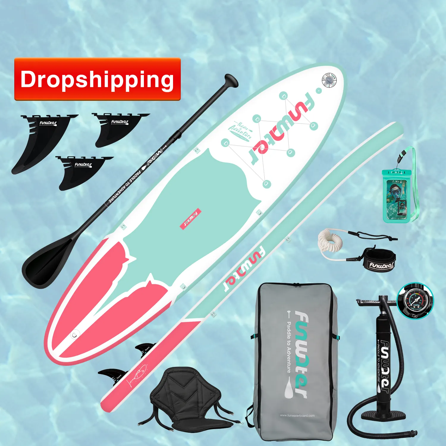 FUNWATER Dropshipping OEM 11' Blue sup Stand up Paddle Boards Waterplay Surfing Stand up Paddleboarding Padle Sub Surfboard sup