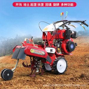 Cultivateur à dents arrière, moteur à essence 80 cc, 2,5 ch, largeur de travail 12 pouces, rouge, pour le travail du sol en jardinage - Product Image 4
