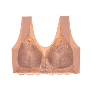 <span class=keywords><strong>Lingerie</strong></span> féminine sans fil à fermeture frontale en dentelle grande taille, best-seller <span class=keywords><strong>de</strong></span> l'usine 2026 - Product Image 4