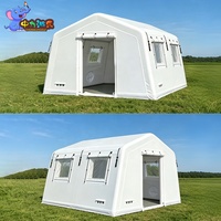 Tente médicale gonflable portable sur mesure OEM ODM, quatre saisons, imperméable, en PVC, ventilée, avec structure pneumatique