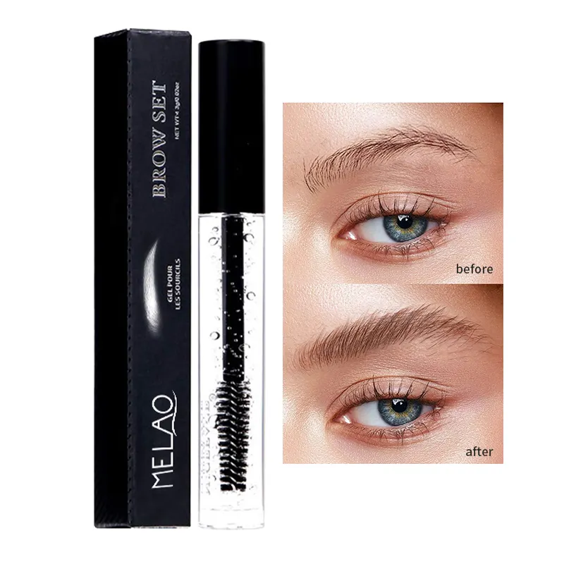 OEM ODM Private Label Vegane Augenbrauen einstellung Gel Fiber Lifting Brows Fix Gel Wasserdichtes transparentes Augenbrauen gel