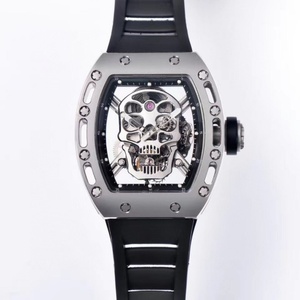 Montre Tourbillon Classique en Forme de Tête de Mort, Design Mécanique Luxueux, Style Unique Mettant en Valeur la Personnalité - Product Image 1
