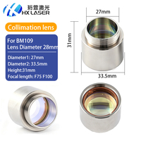 Lensa Kolimator HXLASER BM109 dengan Holder D28 F75 F125 F150 untuk Lensa Kolimasi Laser Serat Raytools, Lensa Fokus untuk Laser