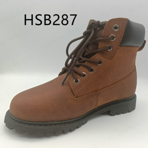WCY, inserto per punta <span class=keywords><strong>in</strong></span> acciaio lumberjack anti-sporco stivali di sicurezza <span class=keywords><strong>in</strong></span> pelle di cavallo pazzo marrone stivali <span class=keywords><strong>da</strong></span> lavoro con suola <span class=keywords><strong>in</strong></span> gomma antiforatura HSB287 - Product Image 2