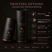 Tubo in Carta Kraft Avvolta a Spirale Personalizzato OEM per Caffè e Tè Speciali con Rivestimento per Alimenti Certificato FSC BRC